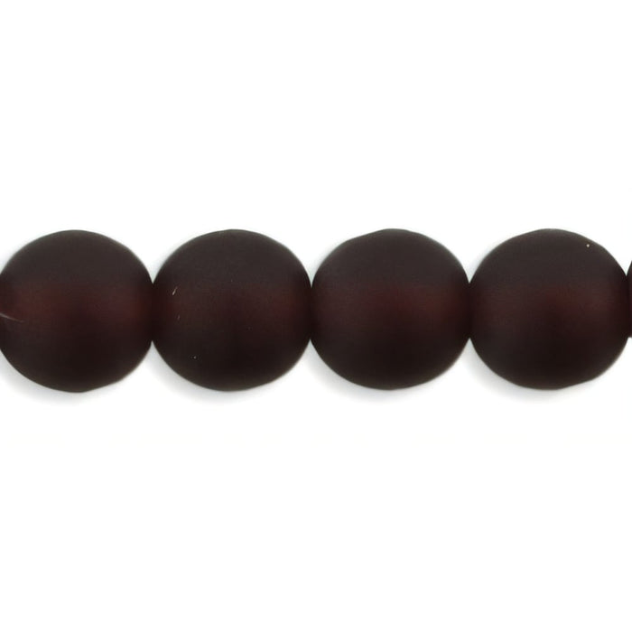 Czech Round Beads 6mm Matte - Garnet (50pcs)