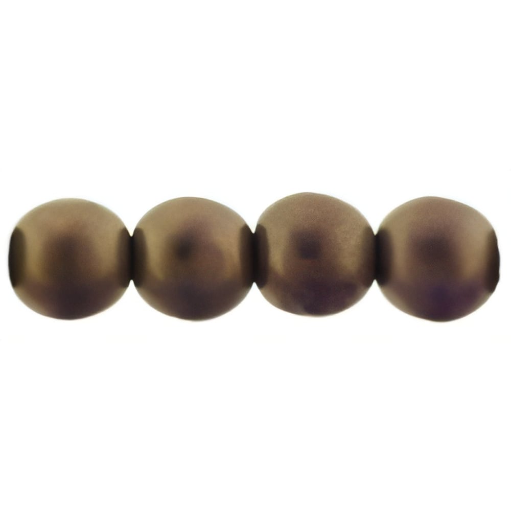Czech Round Beads 6mm Matte - Patina Tanzanite (50pcs)