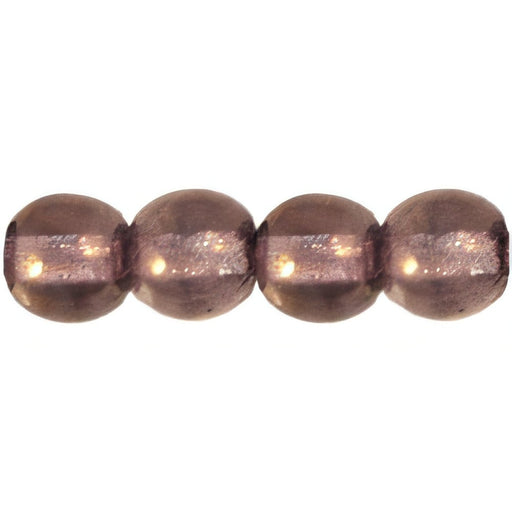 Czech Round Beads 6mm Rosaline - Moon Dust (50pcs)