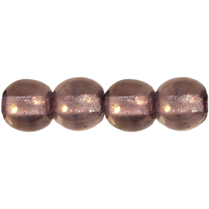 Czech Round Beads 6mm Rosaline - Moon Dust (50pcs)