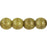 Czech Round Beads 6mm Yellow Coral - Moon Dust (50pcs)