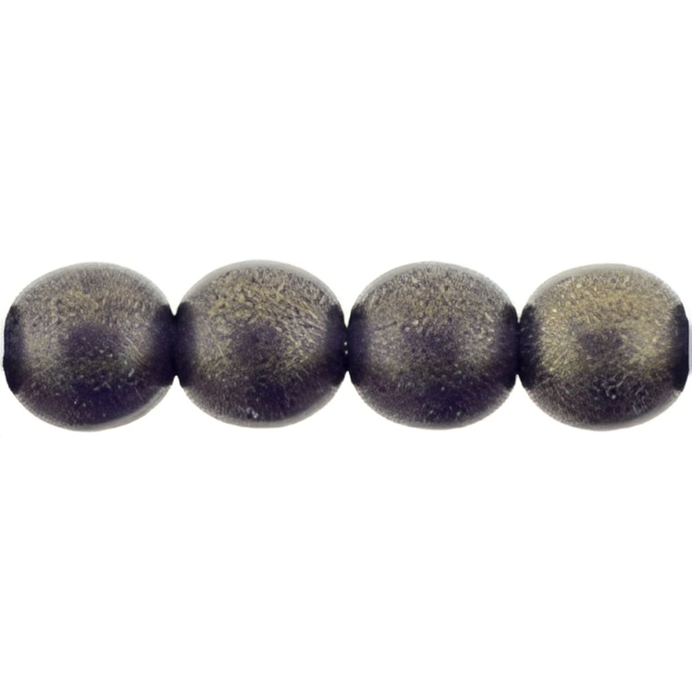 Czech Round Beads 6mm Sueded Gold Tanzanite (50pcs)