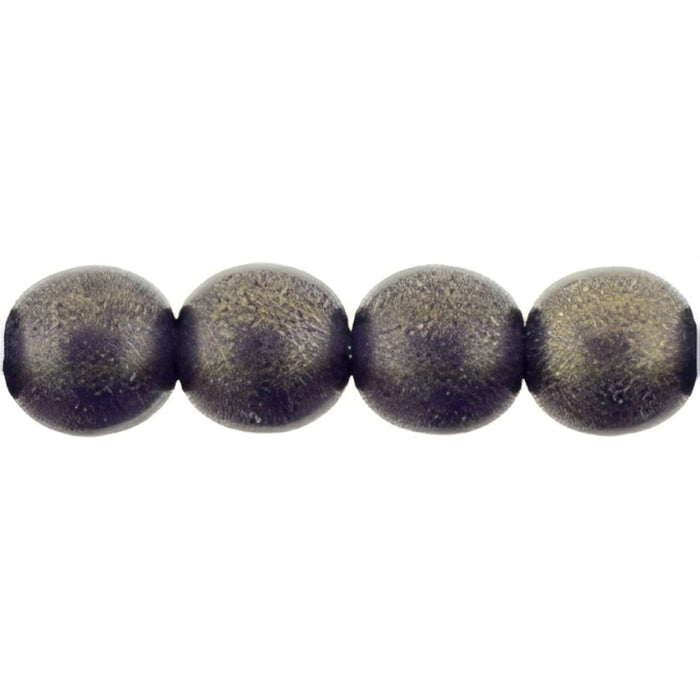 Czech Round Beads 6mm Sueded Gold Tanzanite (50pcs)