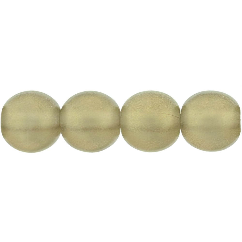 Czech Round Beads 6mm Sueded Gold Black Diamond (50pcs)