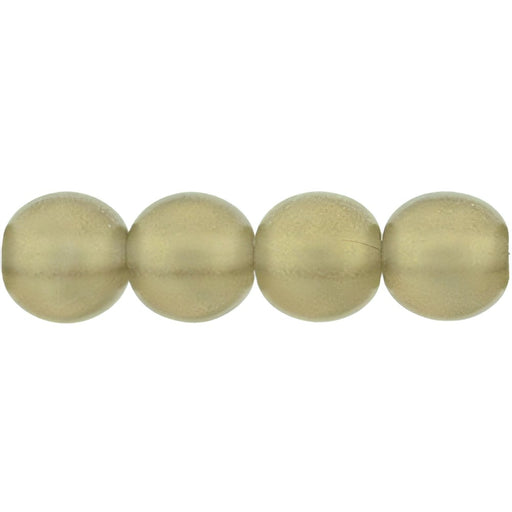 Czech Round Beads 6mm Sueded Gold Black Diamond (50pcs)