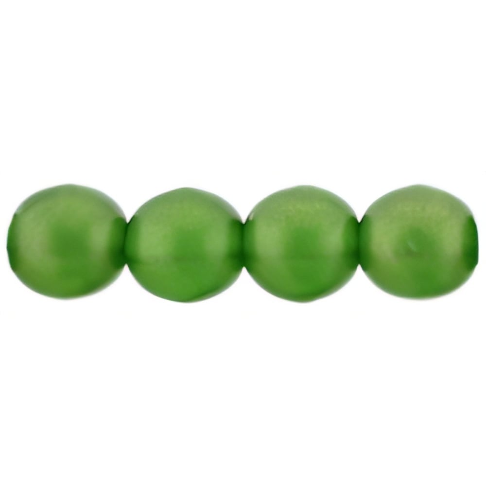 Czech Round Beads 6mm Sueded Gold Emerald (50pcs)