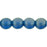 Czech Round Beads 6mm Sueded Gold Capri Blue (50pcs)
