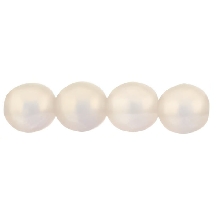 Czech Round Beads 6mm Sueded Gold Rosaline (50pcs)
