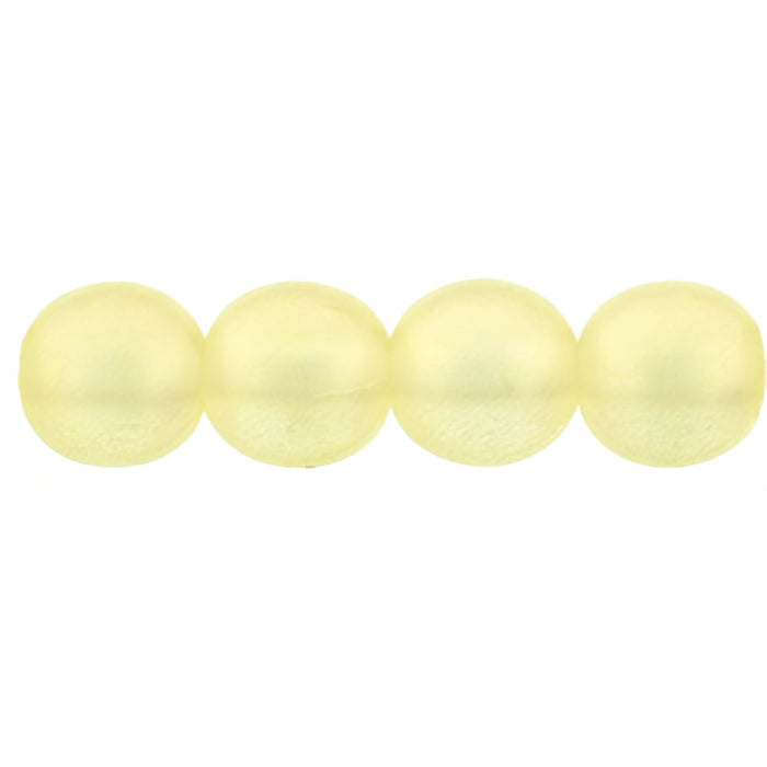 Czech Round Beads 6mm Sueded Gold Jonquil (50pcs)