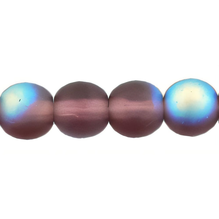Czech Round Beads 6mm Matte - Amethyst AB (50pcs)