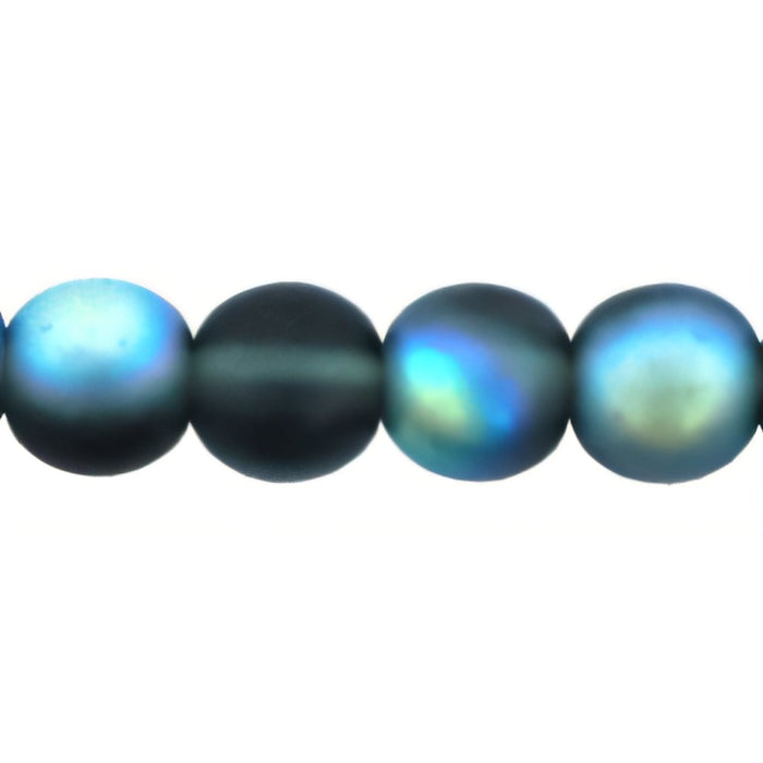 Czech Round Beads 6mm Matte - Montana Blue AB (50pcs)