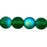 Czech Round Beads 6mm Matte - Green Emerald AB (50pcs)