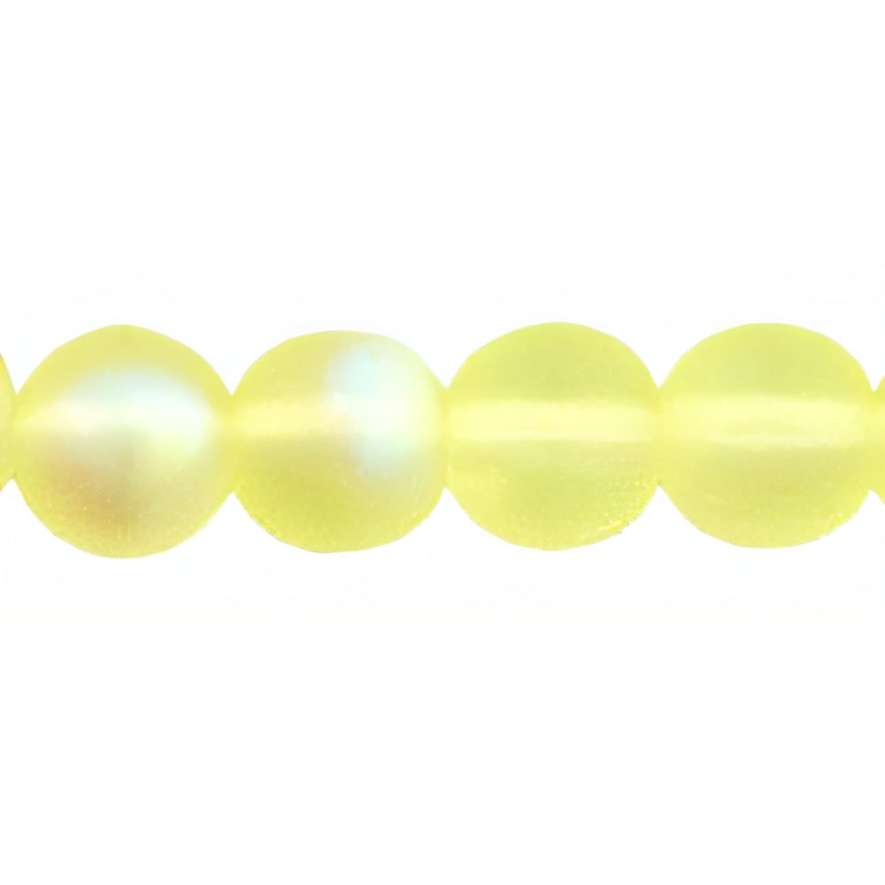 Czech Round Beads 6mm Matte - Jonquil AB (50pcs)