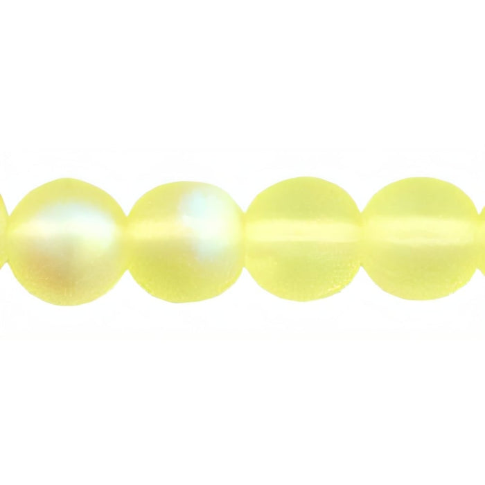 Czech Round Beads 6mm Matte - Jonquil AB (50pcs)