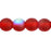 Czech Round Beads 6mm Matte - Siam Ruby AB (50pcs)
