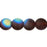 Czech Round Beads 6mm Matte - Ruby AB (50pcs)