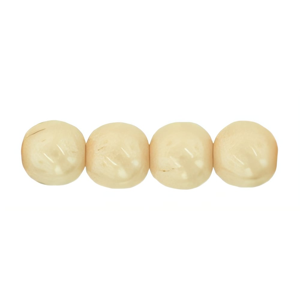 Czech Round Beads 6mm Luster - Opaque Champagne (50pcs)