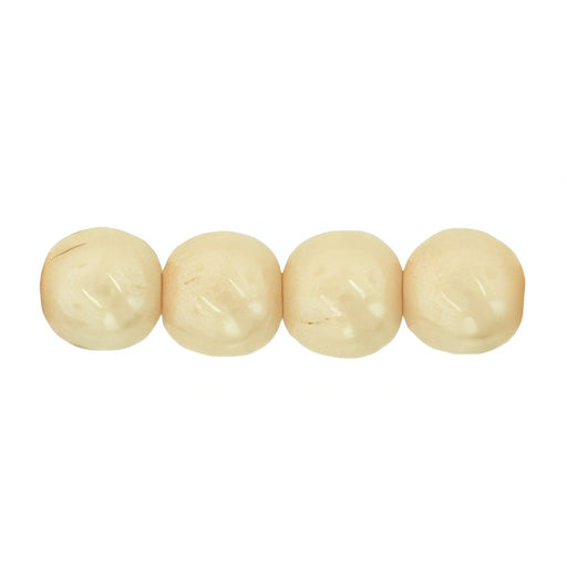 Czech Round Beads 6mm Luster - Opaque Champagne (50pcs)