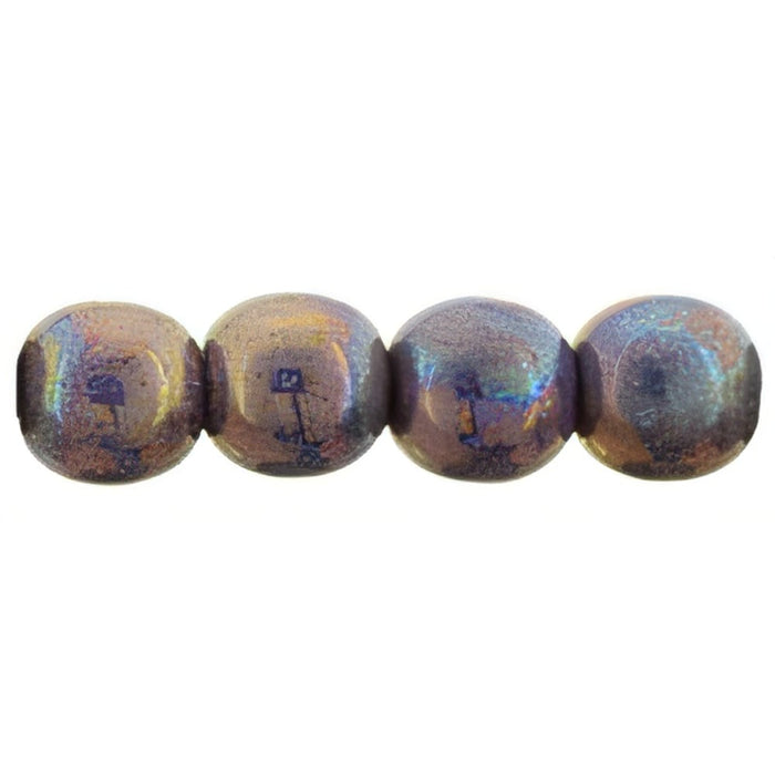 Czech Round Beads 6mm Luster - Opaque Bronzed Smoke (50pcs)