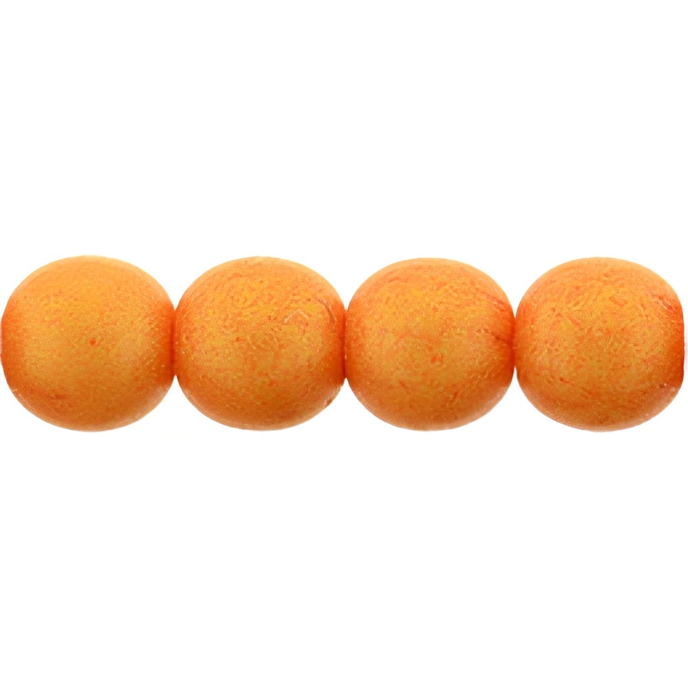 Czech Round Beads 6mm Pacifica - Tangerine (50pcs)