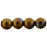 Czech Round Beads 6mm Bronze Luster Iris - Opaque Red (50pcs)