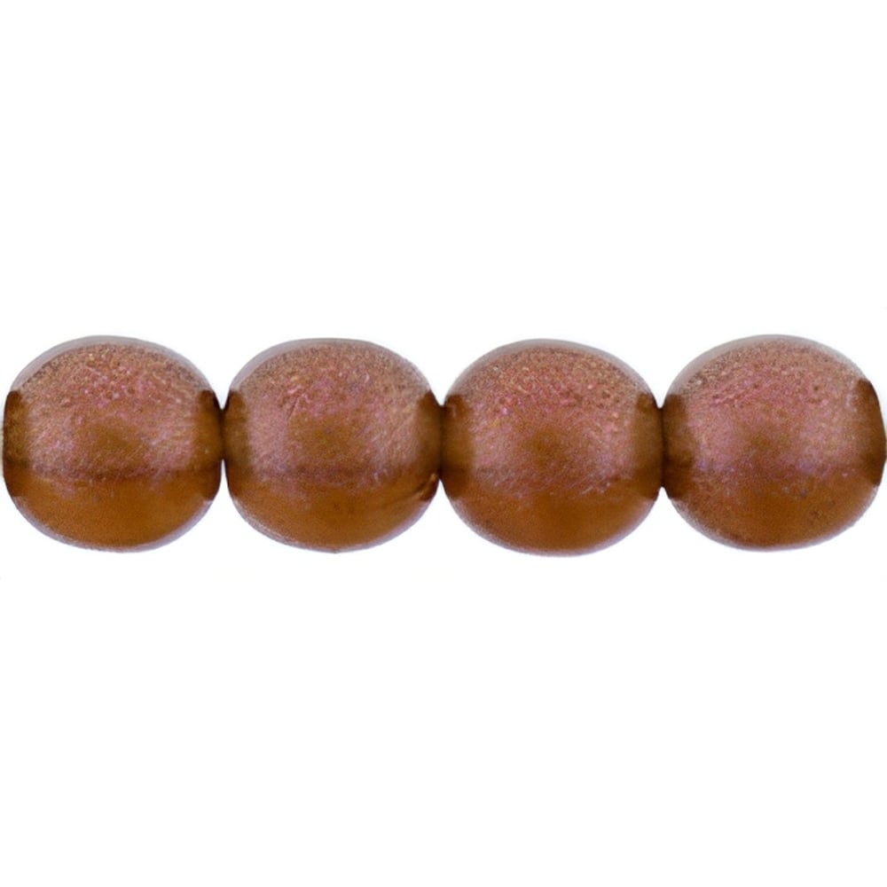 Czech Round Beads 6mm Cosmic Twinkle - Smoky Topaz (50pcs)