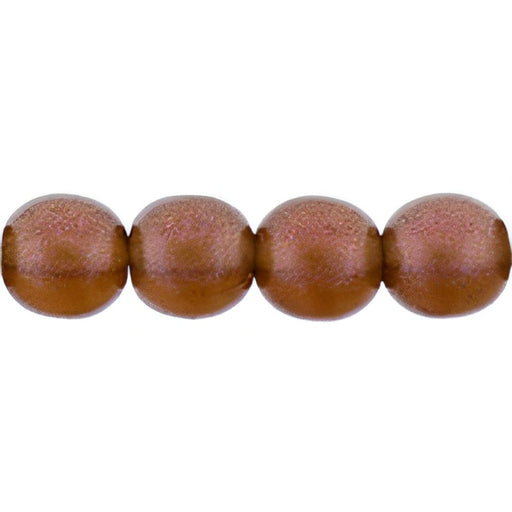 Czech Round Beads 6mm Cosmic Twinkle - Smoky Topaz (50pcs)