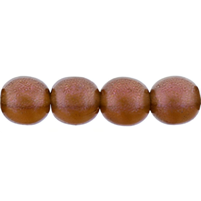 Czech Round Beads 6mm Cosmic Twinkle - Smoky Topaz (50pcs)