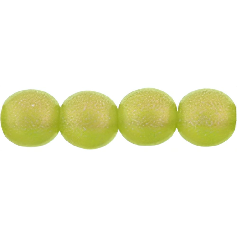 Czech Round Beads 6mm Cosmic Twinkle - Olivine (50pcs)
