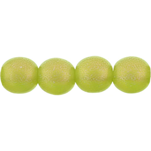 Czech Round Beads 6mm Cosmic Twinkle - Olivine (50pcs)
