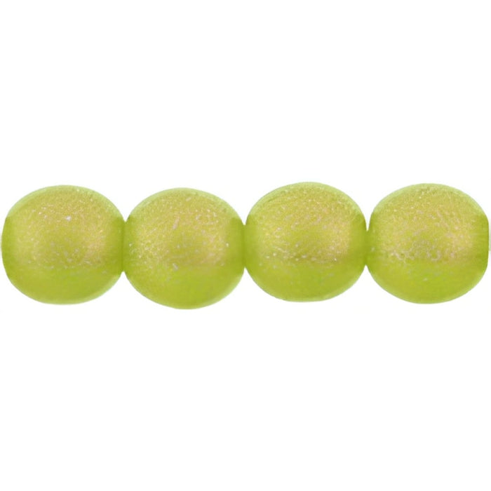 Czech Round Beads 6mm Cosmic Twinkle - Olivine (50pcs)