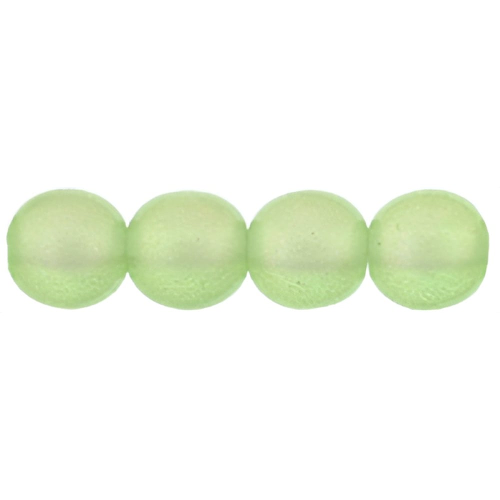 Czech Round Beads 6mm Cosmic Twinkle - Peridot (50pcs)