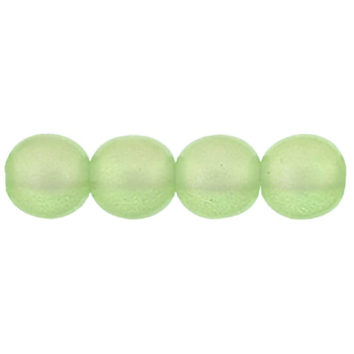 Czech Round Beads 6mm Cosmic Twinkle - Peridot (50pcs)