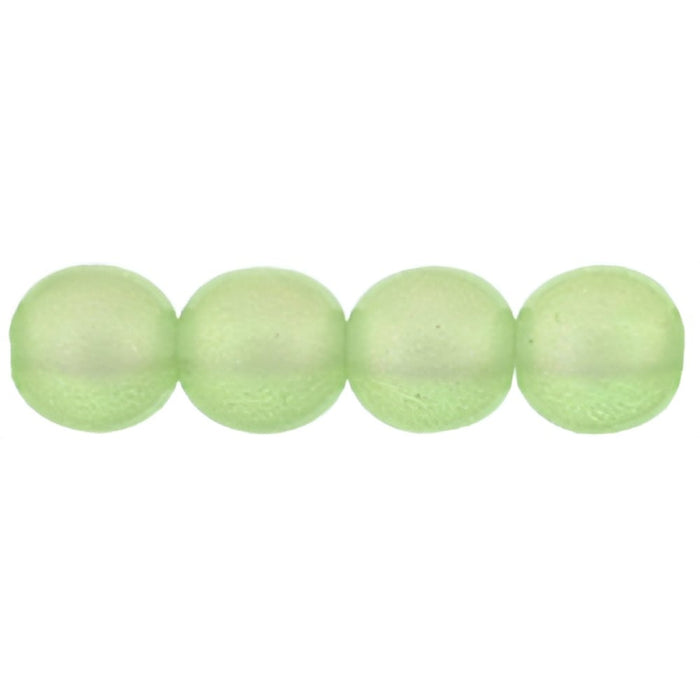 Czech Round Beads 6mm Cosmic Twinkle - Peridot (50pcs)