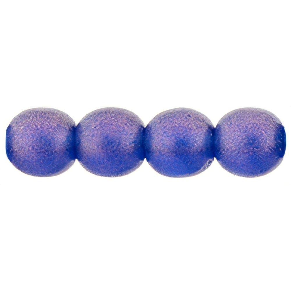 Czech Round Beads 6mm Cosmic Twinkle - Capri Blue (50pcs)