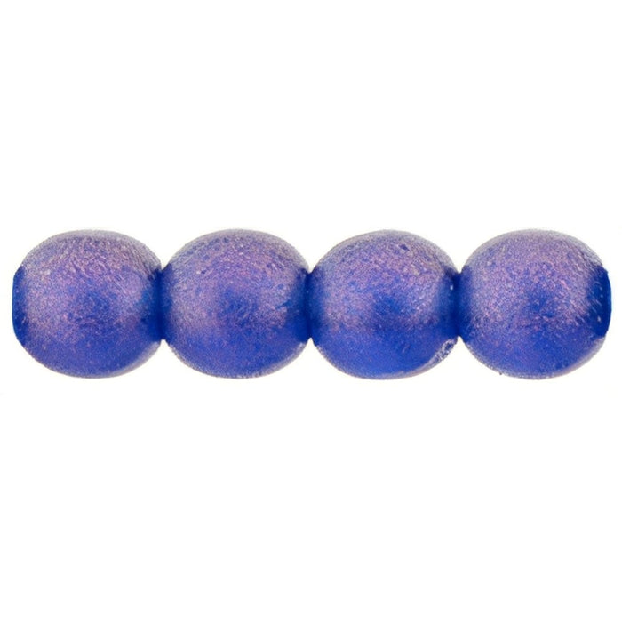 Czech Round Beads 6mm Cosmic Twinkle - Capri Blue (50pcs)