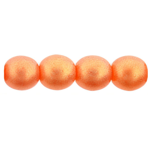 Czech Round Beads 6mm Sueded Gold Lamé Hyacinth (50pcs)