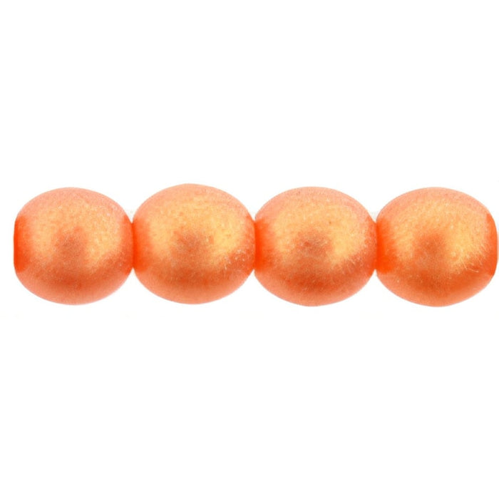 Czech Round Beads 6mm Sueded Gold Lamé Hyacinth (50pcs)