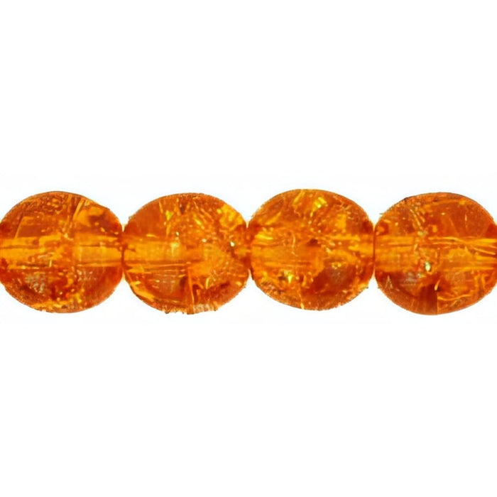 Czech Round Crackle Beads 6mm Dk Topaz (50pcs)