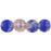 Czech Round Crackle Beads 6mm Lt Pink/Blue (50pcs)