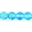 Czech Round Crackle Beads 6mm Aquamarine (50pcs)