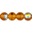 Czech Round Beads 6mm Med Topaz AB (50pcs)