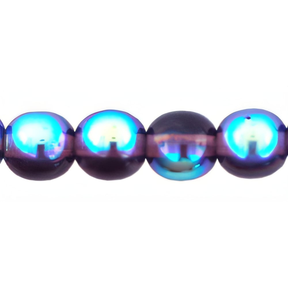 Czech Round Beads 6mm Amethyst AB (50pcs)