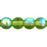 Czech Round Beads 6mm Olivine AB (50pcs)