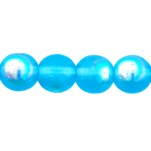 Czech Round Beads 6mm Aquamarine AB (50pcs)