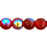 Czech Round Beads 6mm Siam Ruby AB (50pcs)