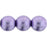 Czech Round Beads 8mm ColorTrends: Saturated Metallic Ballet Slipper (25pcs)