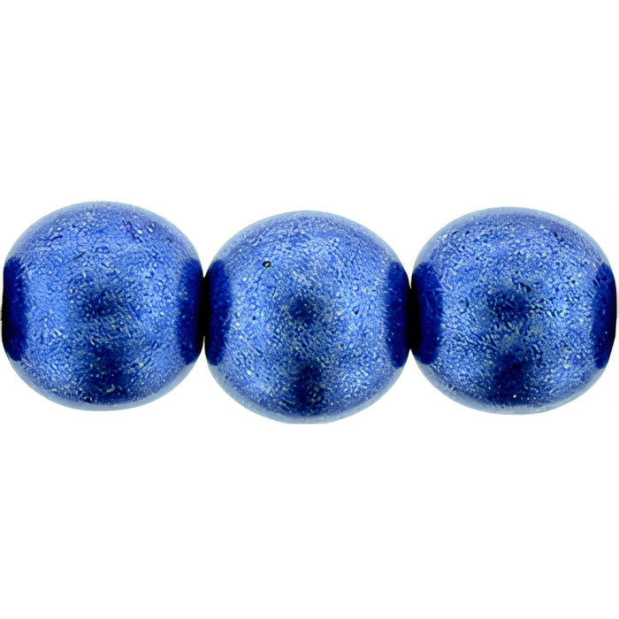 Czech Round Beads 8mm ColorTrends: Saturated Metallic Navy Peony (25pcs)