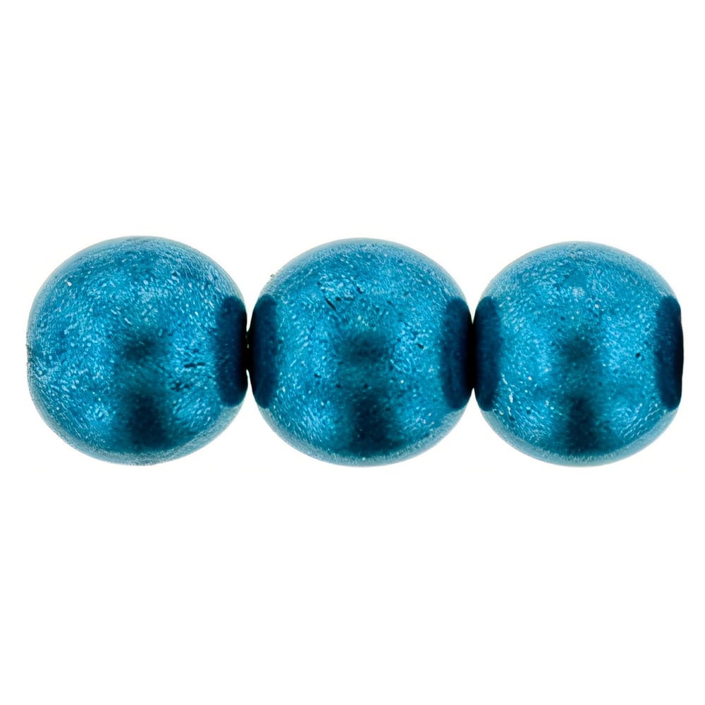 Czech Round Beads 8mm ColorTrends: Saturated Metallic Shaded Spruce (25pcs)