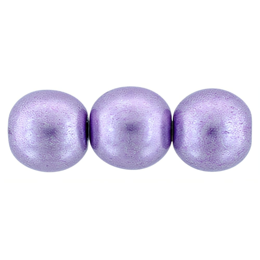 Czech Round Beads 8mm ColorTrends: Saturated Metallic Crocus Petal (25pcs)